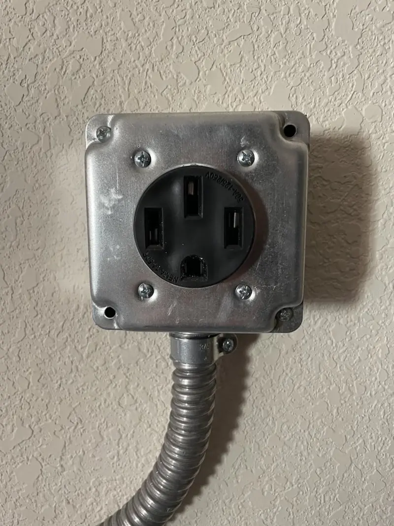 NEMA 14-50 outlet installed for Electrical Panel Upgrade in Vestal